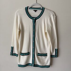 Talbots Textured Cardigan with Pearl Buttons Women’s XS